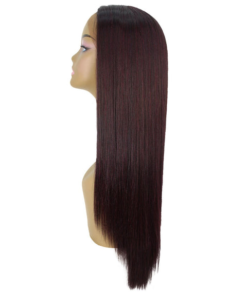 Yoko Medium Red and Black Blend Curly Lace Front Wig