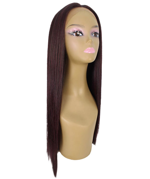 Yoko Medium Red and Black Blend Curly Lace Front Wig