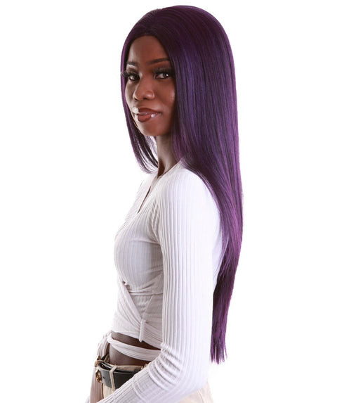 Yoko Violet Blend Curly Lace Front Wig
