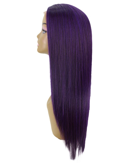 Yoko Violet Blend Curly Lace Front Wig