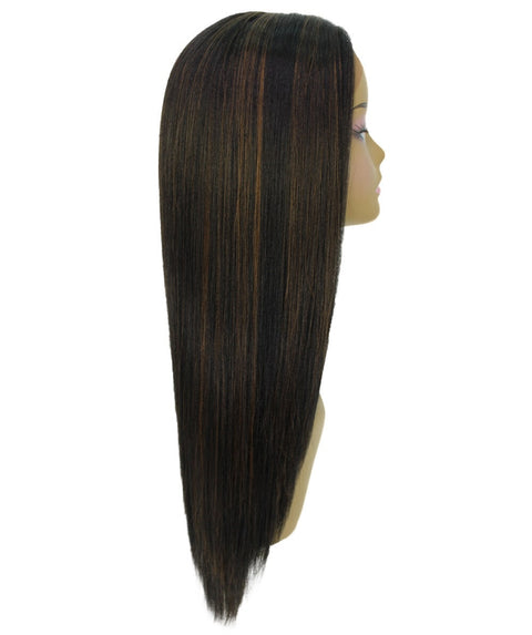 Yoko Black with Caramel Curly Lace Front Wig