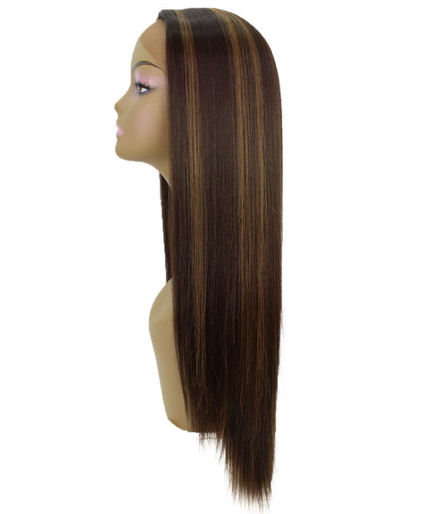 Yoko Brown with Golden Curly Lace Front Wig