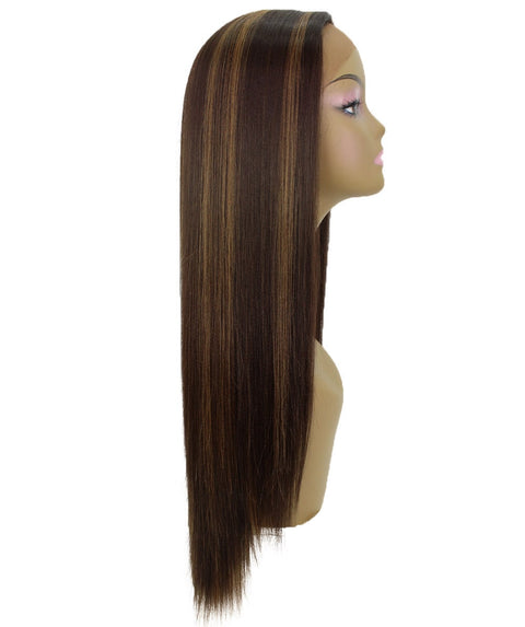 Yoko Brown with Golden Curly Lace Front Wig