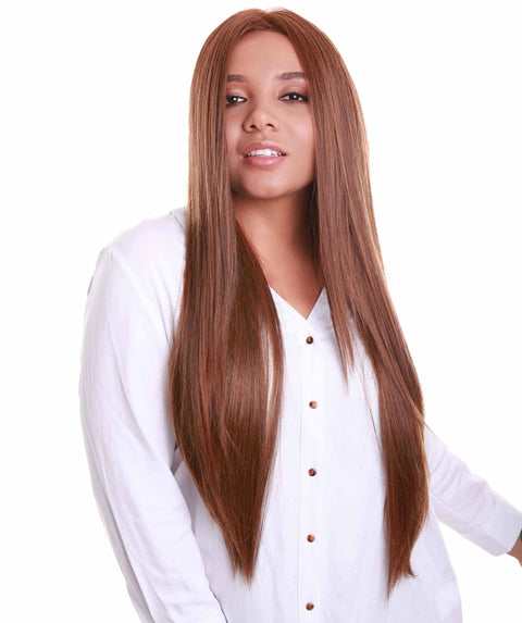 Yoko Light Brown Blend Curly Lace Front Wig