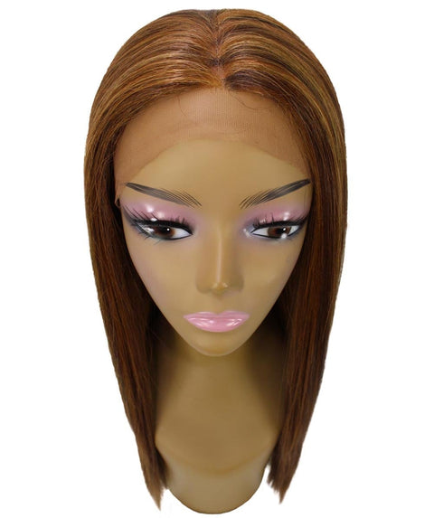 Yoko Light Brown Blend Curly Lace Front Wig