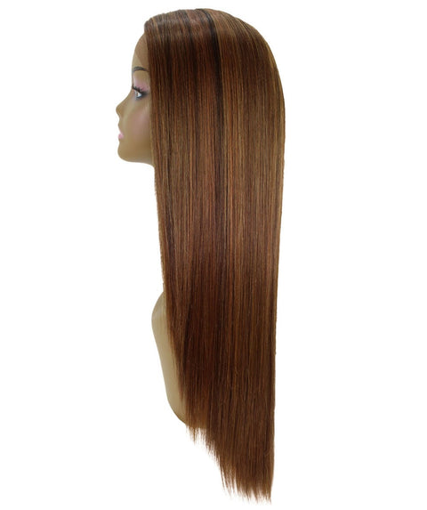 Yoko Light Brown Blend Curly Lace Front Wig