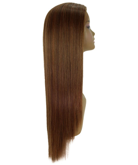 Yoko Light Brown Blend Curly Lace Front Wig