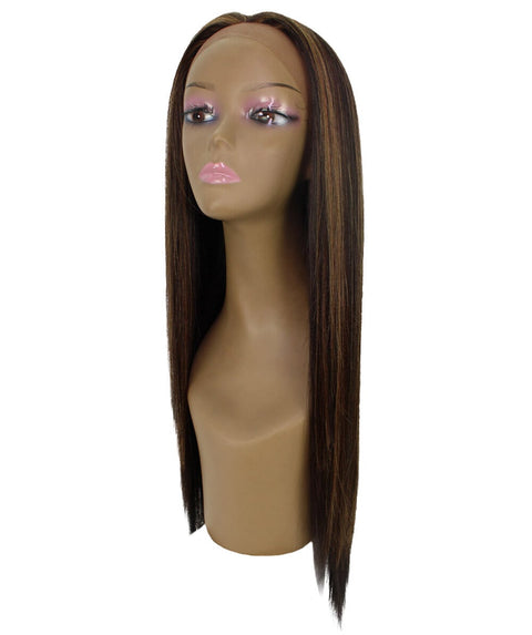 Yoko Carmel Brown Blend Curly Lace Front Wig