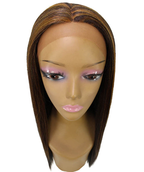 Yoko Carmel Brown Blend Curly Lace Front Wig