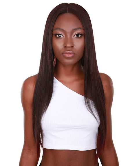 Yoko Deep Red Over Medium Red Curly Lace Front Wig