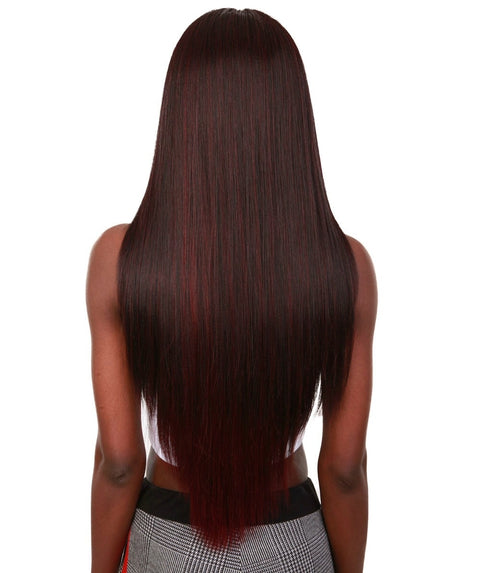 Yoko Deep Red Over Medium Red Curly Lace Front Wig