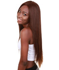 Yoko Medium Brown over Blonde Curly Lace Front Wig