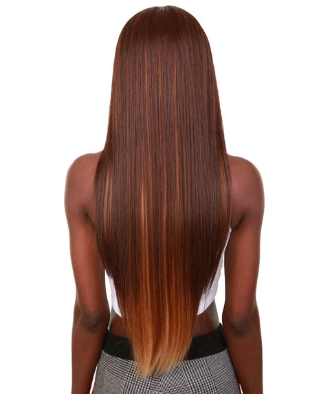 Yoko Medium Brown over Blonde Curly Lace Front Wig