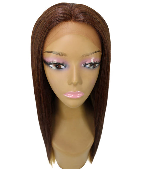 Yoko Medium Brown over Blonde Curly Lace Front Wig