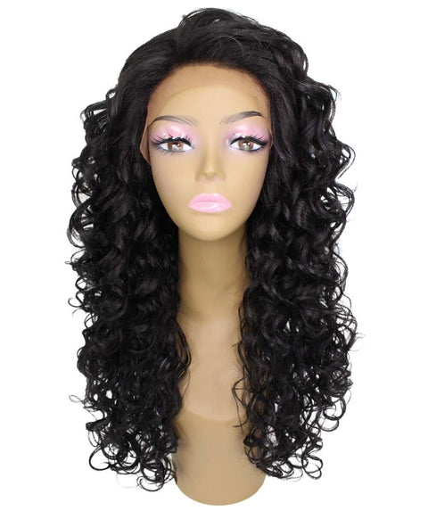 Mariah Natural Black Curly Lace Front Wig