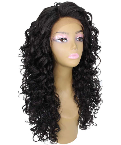 Mariah Natural Black Curly Lace Front Wig