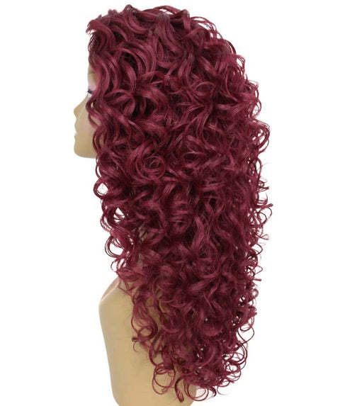 Mariah Deep Red Curly Lace Front Wig