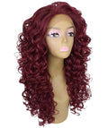 Mariah Deep Red Curly Lace Front Wig