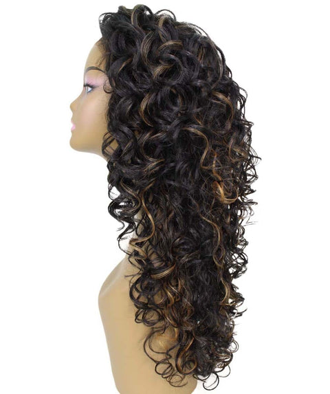 Mariah Black with Golden Curly Lace Front Wig