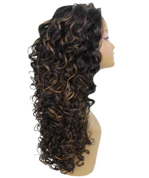 Mariah Black with Golden Curly Lace Front Wig