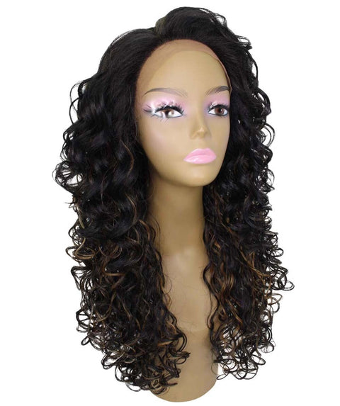 Mariah Black with Golden Curly Lace Front Wig