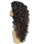 Mariah Black with Caramel Curly Lace Front Wig