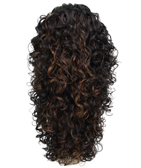 Mariah Black with Caramel Curly Lace Front Wig