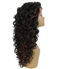 Mariah Black with Caramel Curly Lace Front Wig