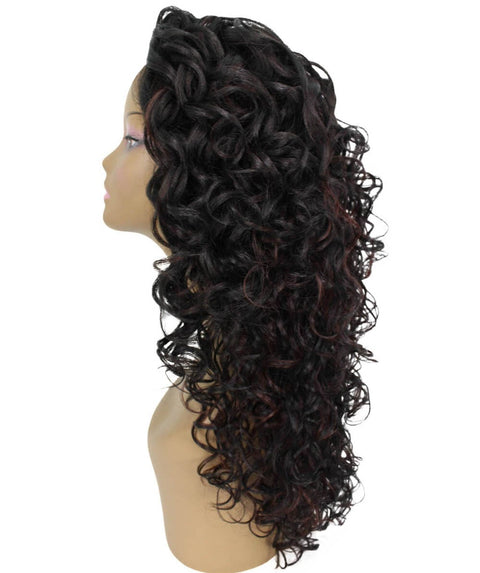 Mariah Black with Aubum Curly Lace Front Wig