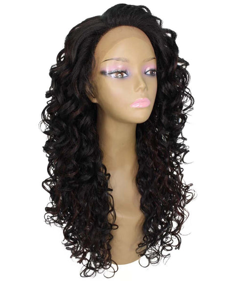 Mariah Black with Aubum Curly Lace Front Wig
