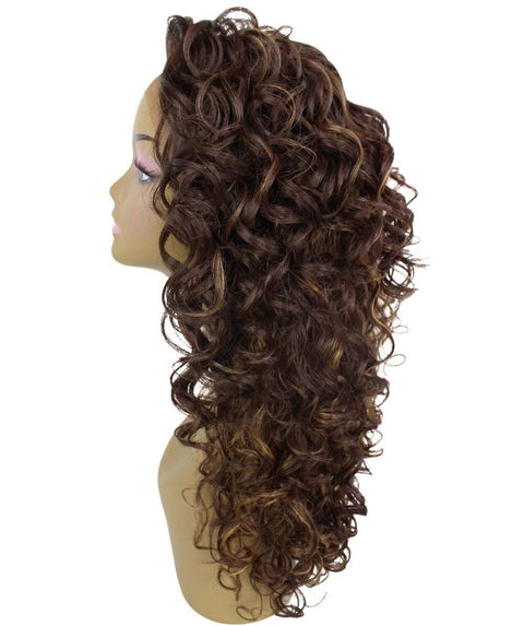 Mariah Brown with Golden Curly Lace Front Wig