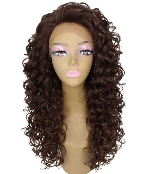 Mariah Brown with Caramel Curly Lace Front Wig