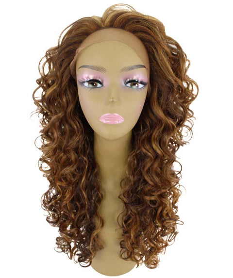 Mariah Light Brown Blend Curly Lace Front Wig