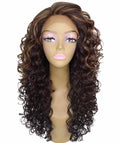 Mariah Carmel Brown Blend Curly Lace Front Wig