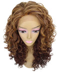 Mariah Copper Aubum Blend Curly Lace Front Wig