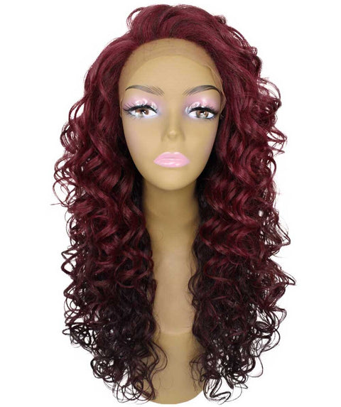 Mariah Medium Red Curly Lace Front Wig