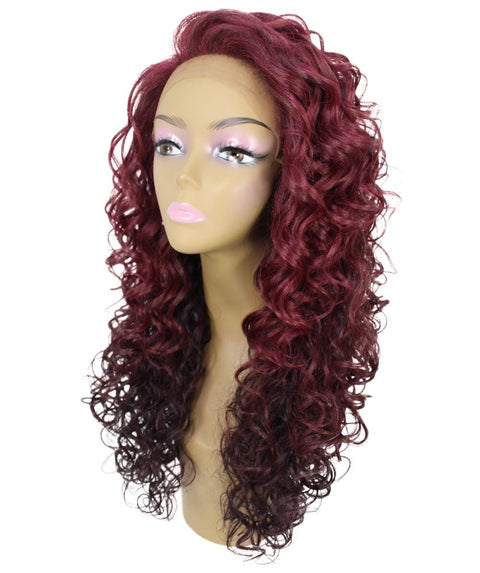Mariah Medium Red Curly Lace Front Wig