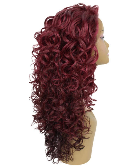 Mariah Medium Red Curly Lace Front Wig
