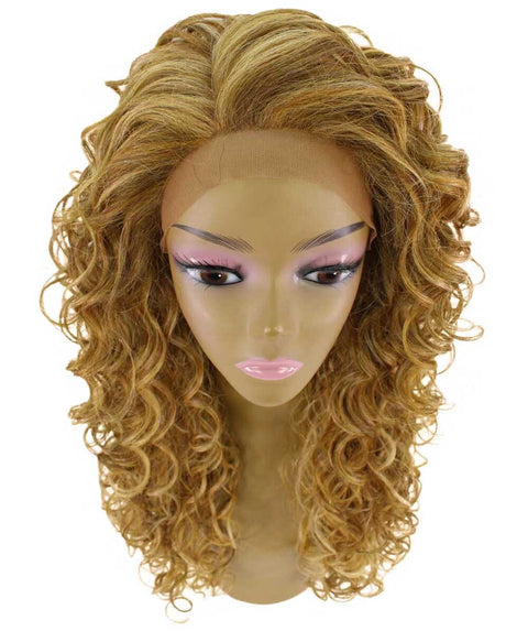 Mariah Blonde Blend Curly Lace Front Wig