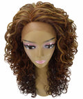 Mariah Aubum Brown Blend Curly Lace Front Wig