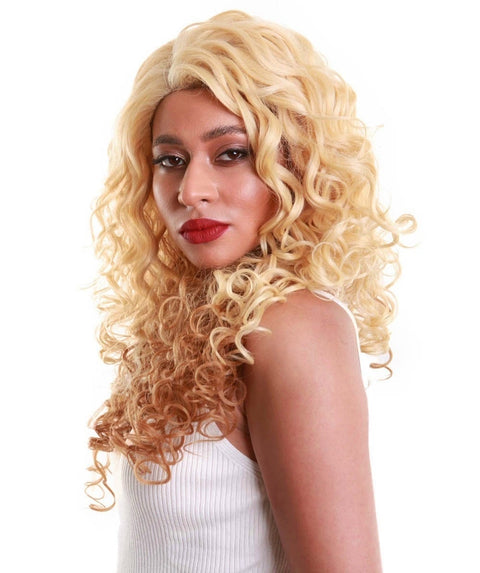 Mariah Golden Dark Blonde Curly Lace Front Wig