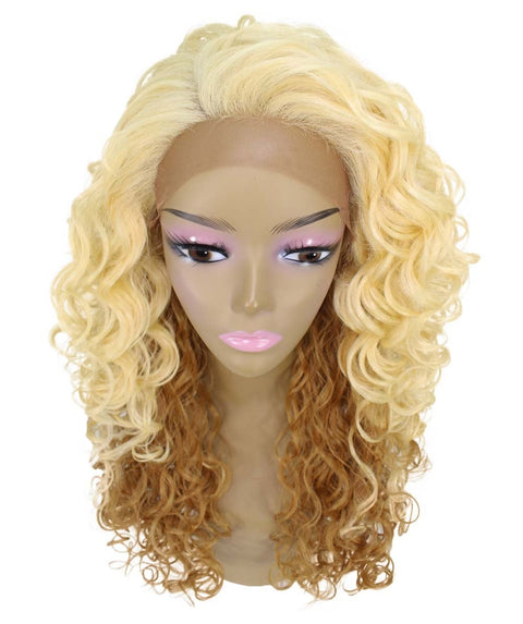 Mariah Golden Dark Blonde Curly Lace Front Wig
