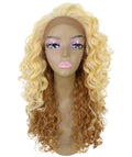 Mariah Golden Dark Blonde Curly Lace Front Wig