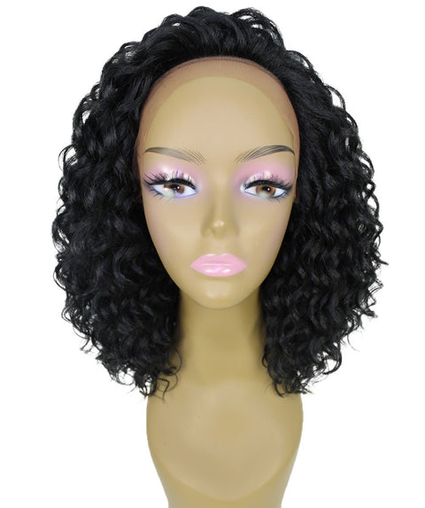 Ada Black Curly Bob Lace Front Wig