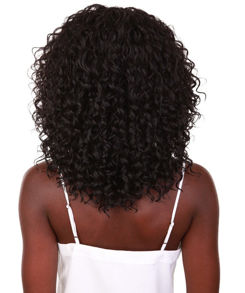 Ada Natural Black Curly Bob Lace Front Wig