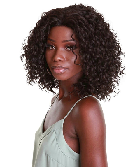 Ada Dark Brown Curly Bob Lace Front Wig