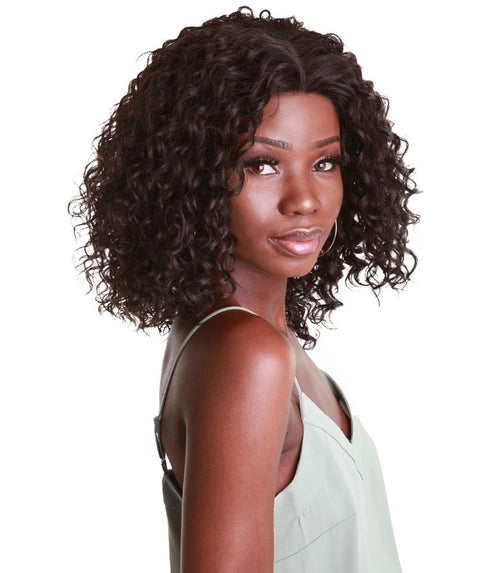 Ada Dark Brown Curly Bob Lace Front Wig