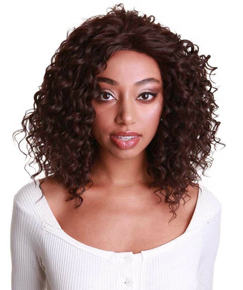 Ada Medium Brown Curly Bob Lace Front Wig