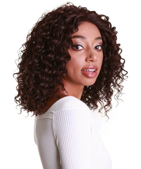 Ada Medium Brown Curly Bob Lace Front Wig