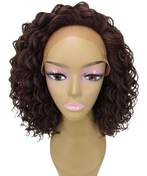 Ada Medium Brown Curly Bob Lace Front Wig